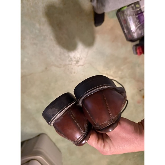 Bass Weejuns Logan Cap Toe Oxford 9.5M Brown Leather Dress Shoes - Picture 5 of 5